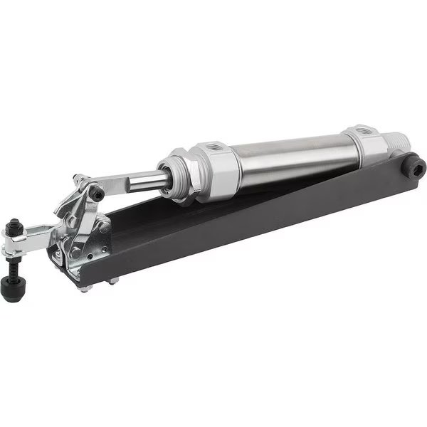 Pneumatic Clamp Horizontal, Form:A, Steel, Comp:Steel F1=1000, Kipp, Mfr#: K1548.01000